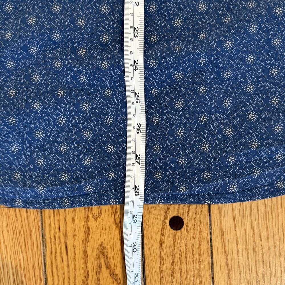 GAP Slim Fit Stretch Button Up Shirt Men’s Medium Blue Patterned Long Sleeve - Picture 9 of 9